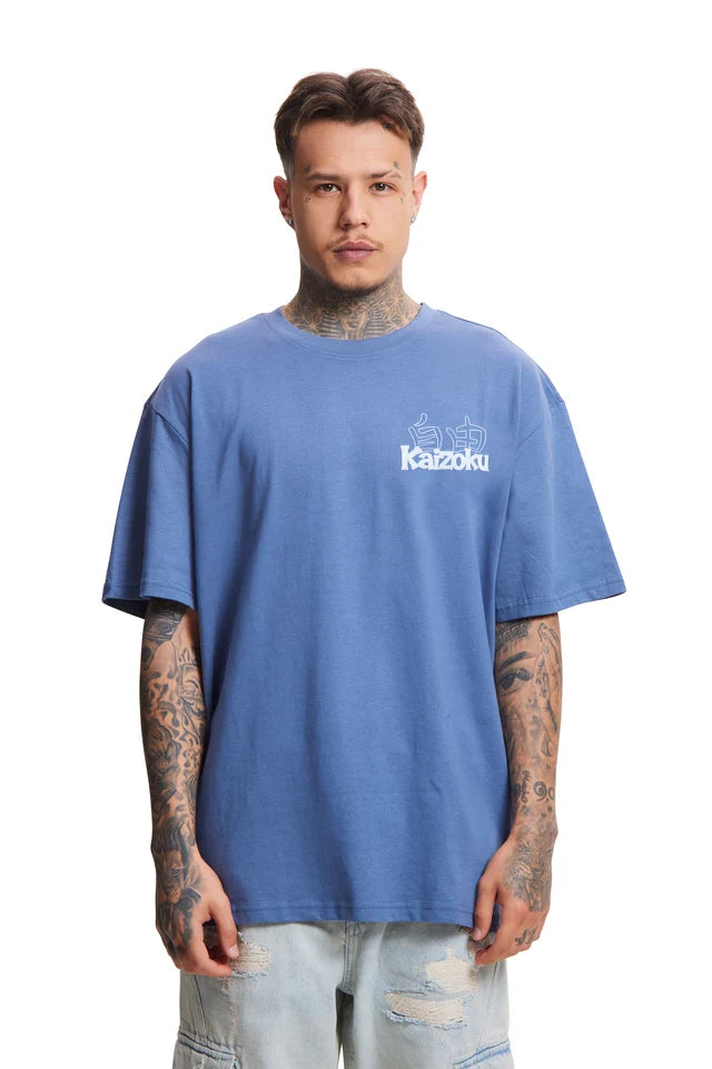 T-shirt bleu vintage Kaizoku